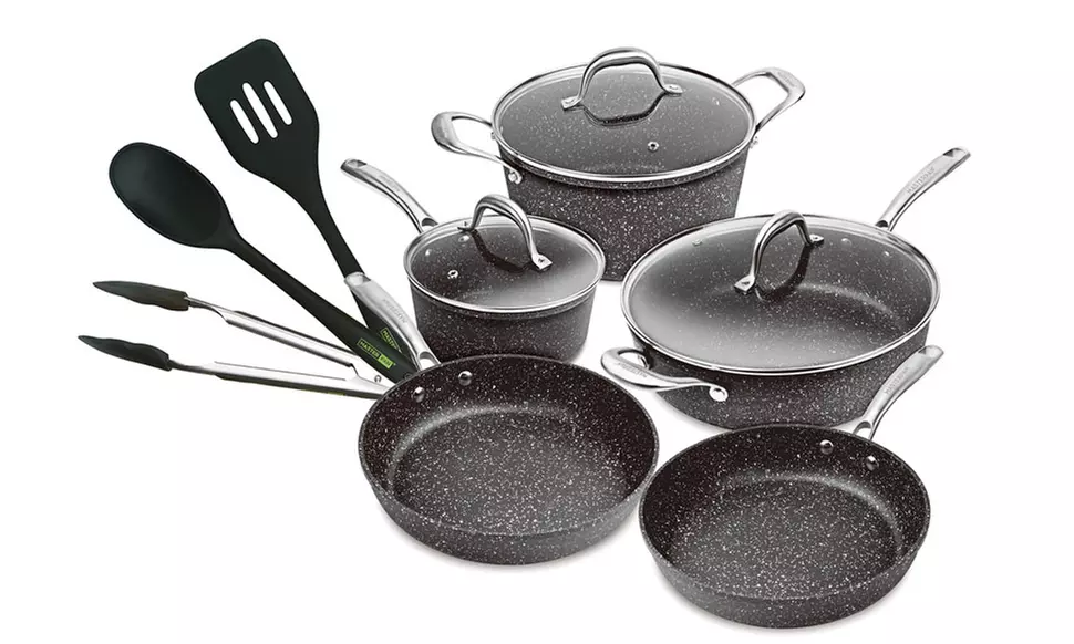 MasterPan Granite Non-Stick Cast Aluminum Cookware Set (11-Piece) - Primary Image