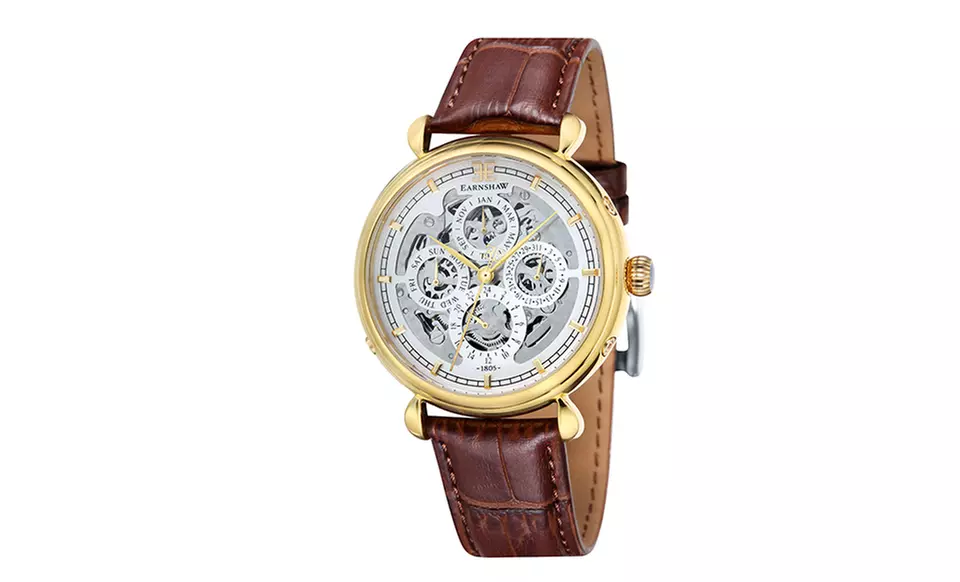 Earnshaw Men's Grand Calendar Automatic Watch. Multiple Styles Available. Free Returns. - Second Medium