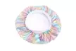 Women Satin Night Sleep Cap Hair Bonnet Hat Silk Head Cover Wide Elastic Band - Second Medium