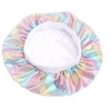 Image 3: Women Satin Night Sleep Cap Hair Bonnet Hat Silk Head Cover Wide Elastic Band