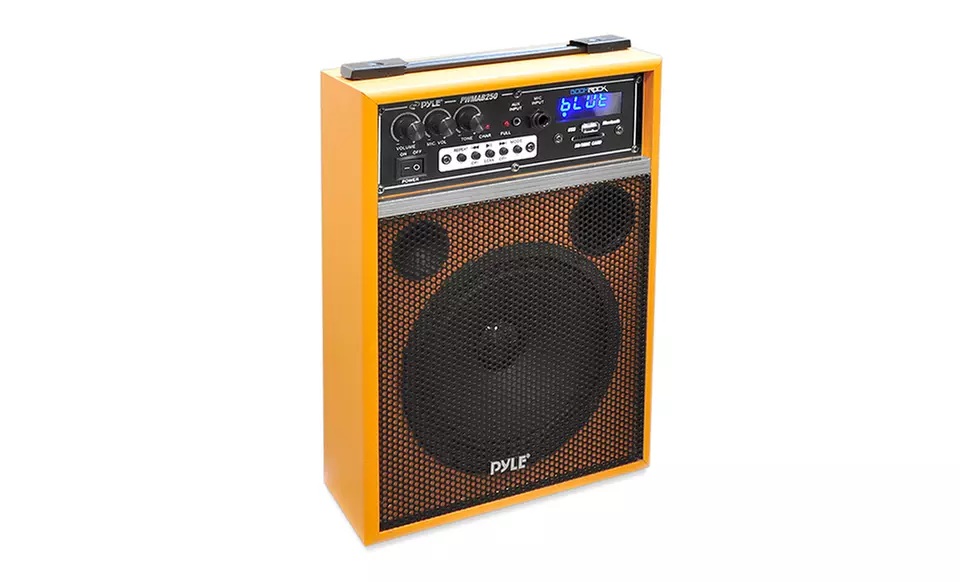 Pyle Audio Boom Rock 300-Watt Bluetooth 6.5" Portable PA Speaker System in Black, Orange, or Red - Second Medium
