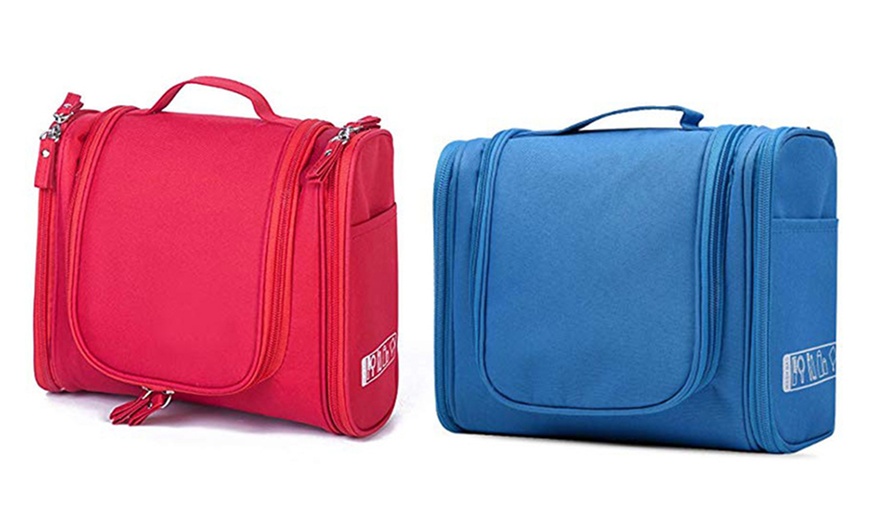 Image 24: One or Two Multi-Compartment Waterproof Toiletry Bags