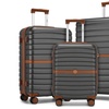 Image 24: KONO Stylish Stripe Design Suitcase with Spinner Wheels
