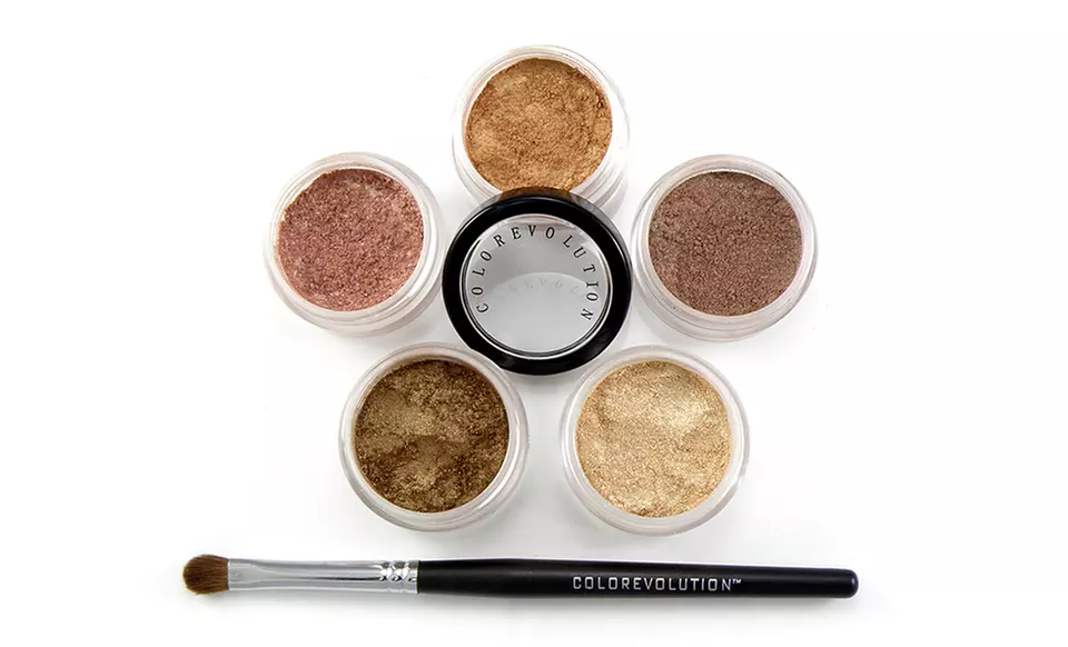 COLOREVOLUTION Naturally Nude Eyeshadow Kit with Pro Eyeshadow Brush - Primary Image