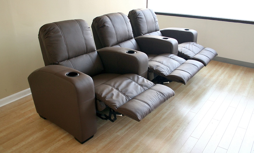 Broadway Leather Theater Seating | Groupon Goods