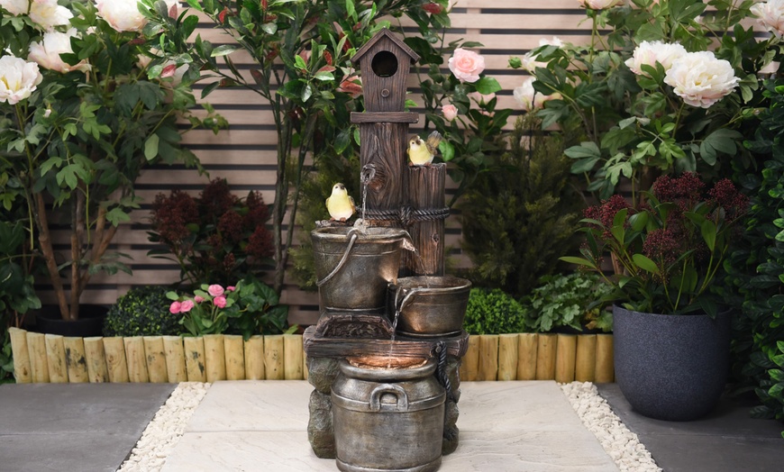 Image 1: Serenity Bird Bath or Bird House Water Features