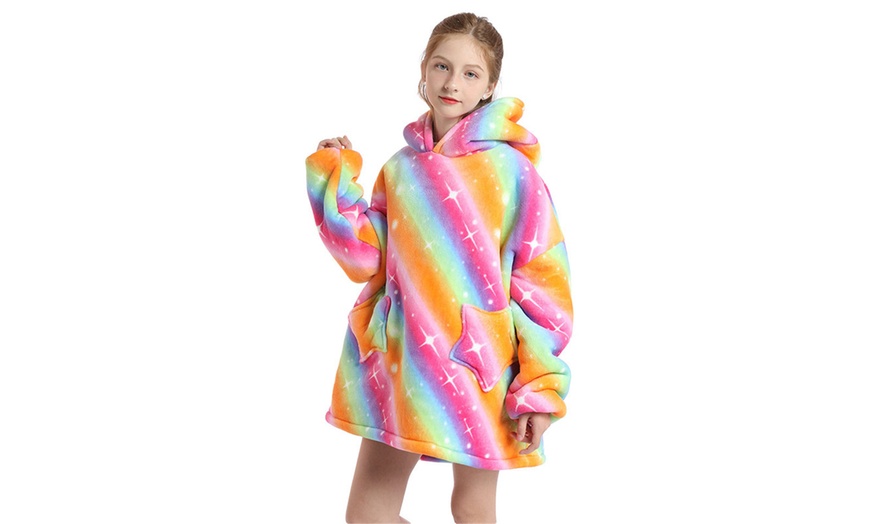 Image 12: Oversized Kids Blanket Hoodies