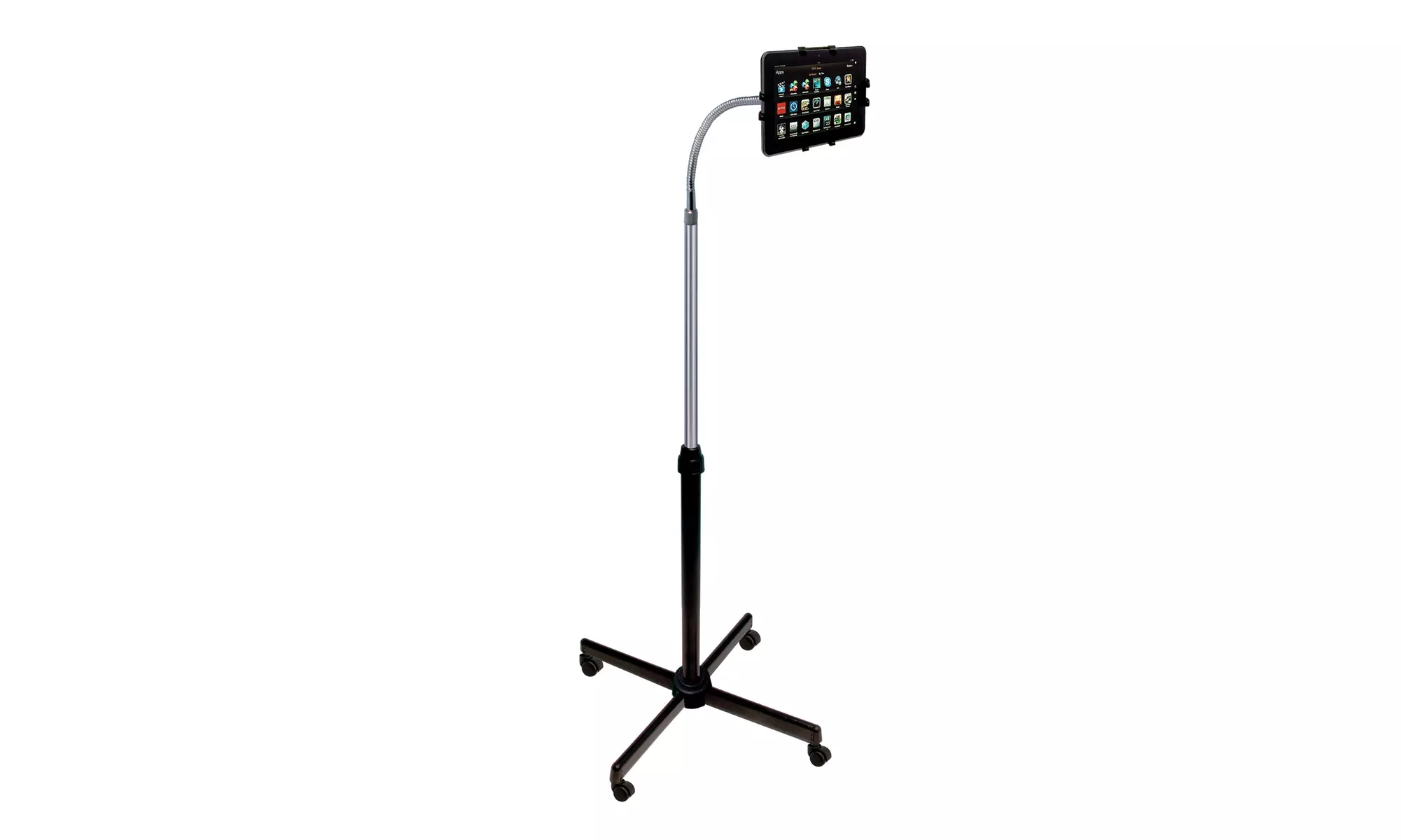 Adjustable Gooseneck Stand with Casters for iPad and Tablets - Second Medium