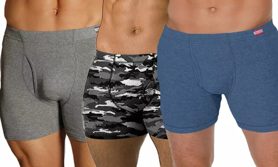 Hanes 100% Cotton Tagless Stretch Boxer Briefs (12 Pairs) - Second Medium