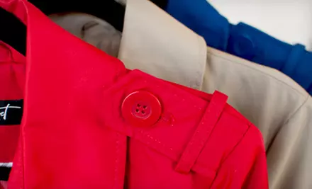 $35 for a Women's Cotton Trench Coat in Cherry, Cobalt, or Tan ($99 Value) - Second Medium