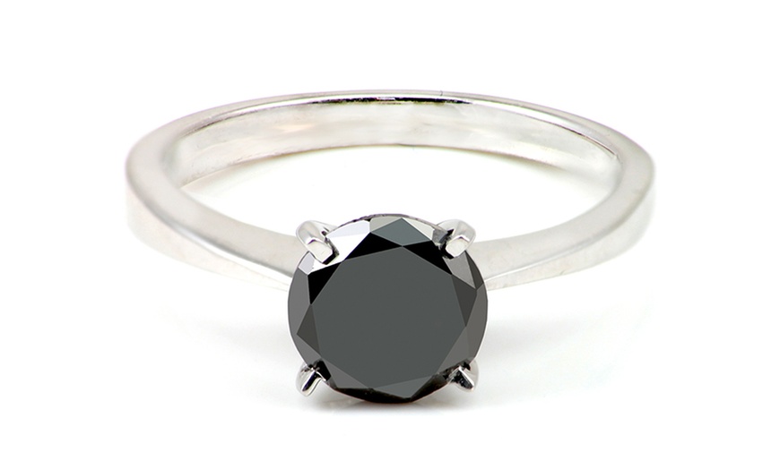 Image 1: 1 Carat Black Diamond Ring