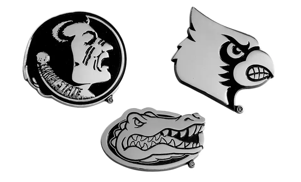 NCAA Molded Chrome Auto Emblem. Multiple Teams Available. Free Returns. - Primary Image