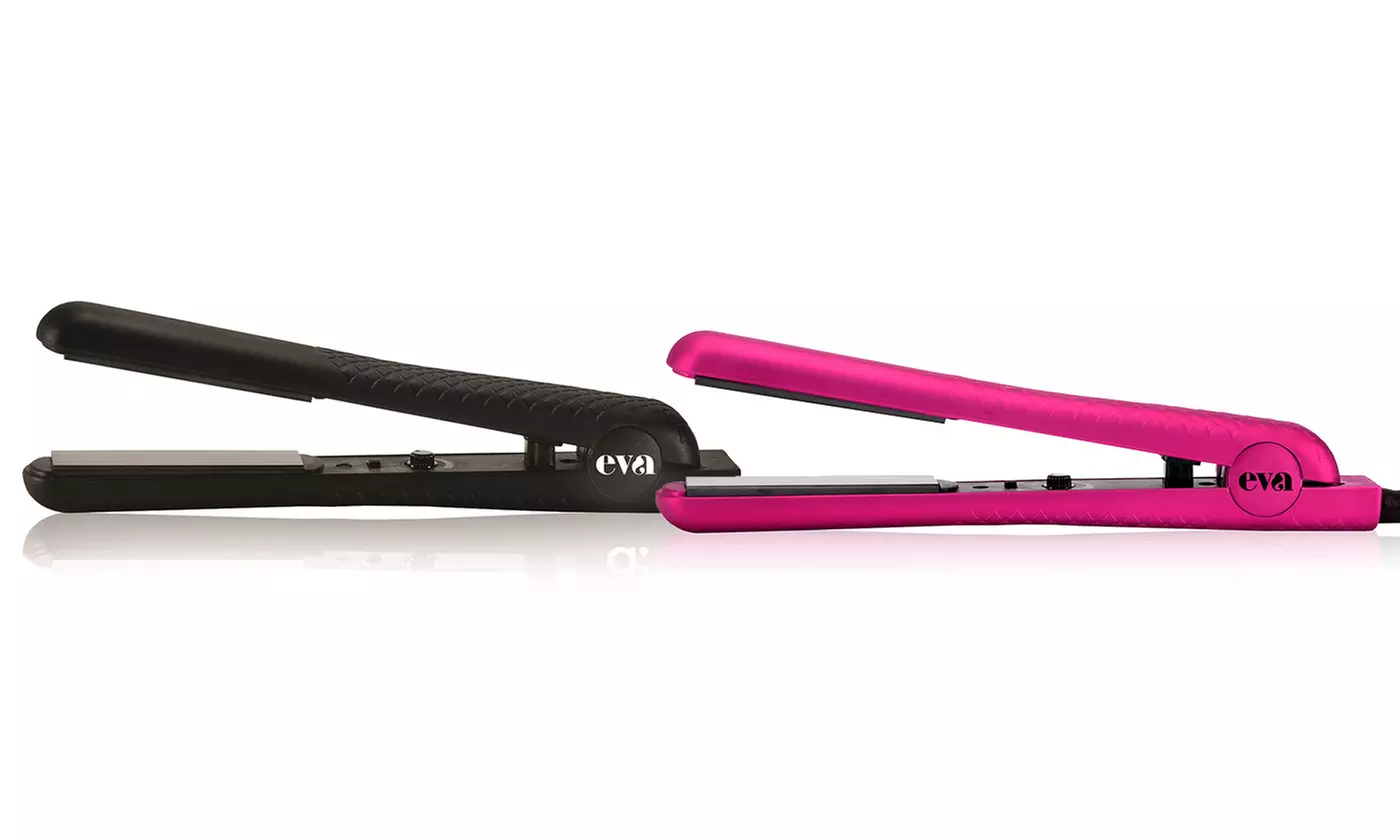 Eva NYC Ceramic Hair Straightener and Bonus Heat-Proof Travel Mat - Primary Image