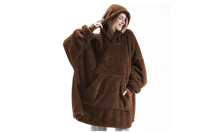 Image 9: Oversized Sherpa Hoodie