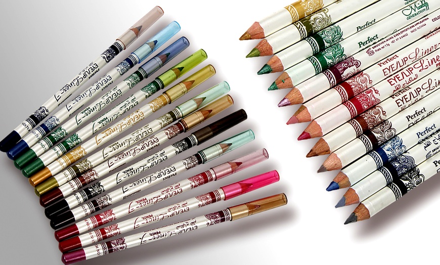 Image 3: 12-Pc Eye and Lip Pencils Sets