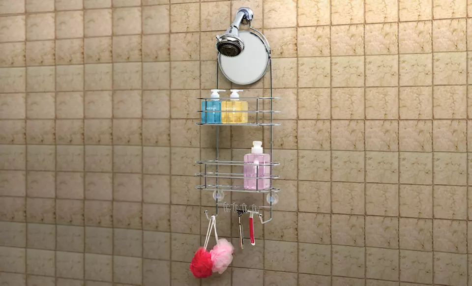 $13.99 for a Vanderbilt Deluxe 2-Tier Shower Caddy with Adjustable Mirror ($54.79 List Price). Free Returns. - Second Medium