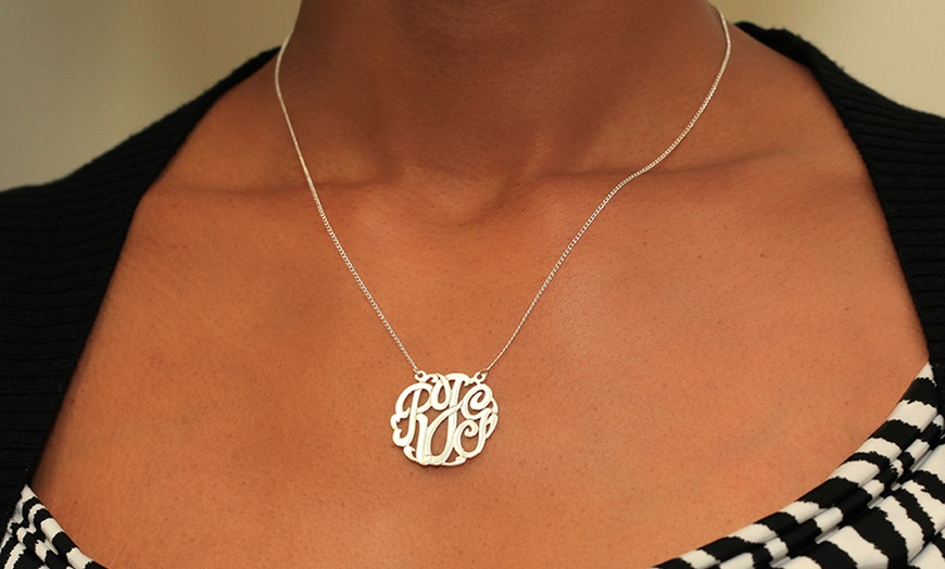 groupon monogram necklace