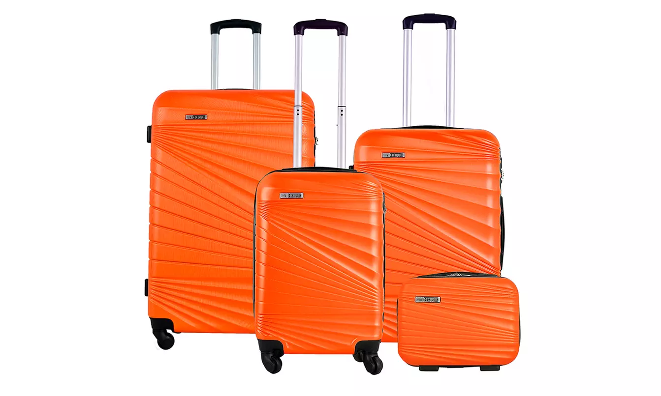 EcoTraveler Teleskopgriff Kofferset; 60% recyceltes ABS