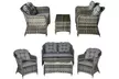 Four-Piece Outsunny Rattan-Effect Wicker Sofa Set - Image 3
