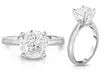 3.00, 4.00, or 5.00 CTTW Certified Solitaire Diamond Rings in 18K White Gold by Diamond Affection - Second Medium