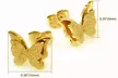 Boucles d'oreilles "Melina" en forme de papillon, coloris au choix et livraison offerte - Second Medium