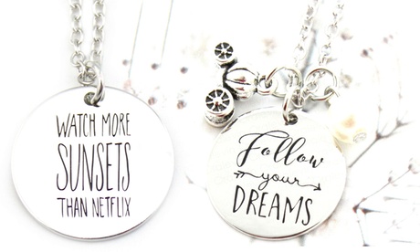 Collana con frase disponibile in vari modelli