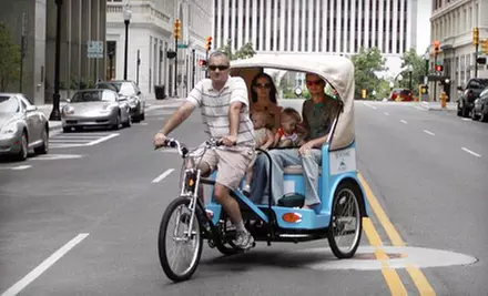 $50 for a Three-Stop Pedicab Restaurant Tour for Two Adults and Up to Two Kids from Golzern Pedicabs ($100 Value) - Primary Image