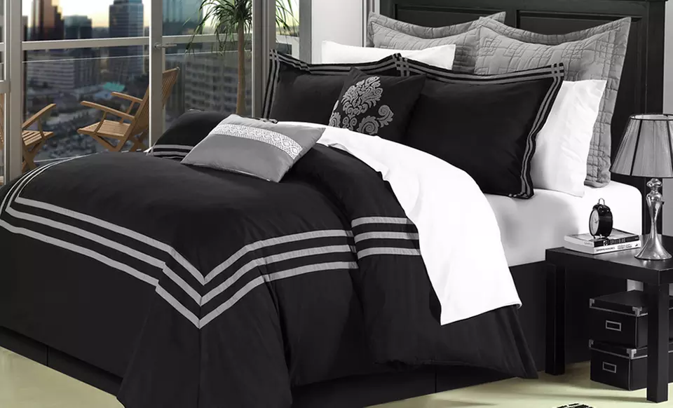 Embroidered 8-Piece Comforter Sets. Multiple Styles Available. Free Returns. - Primary Image