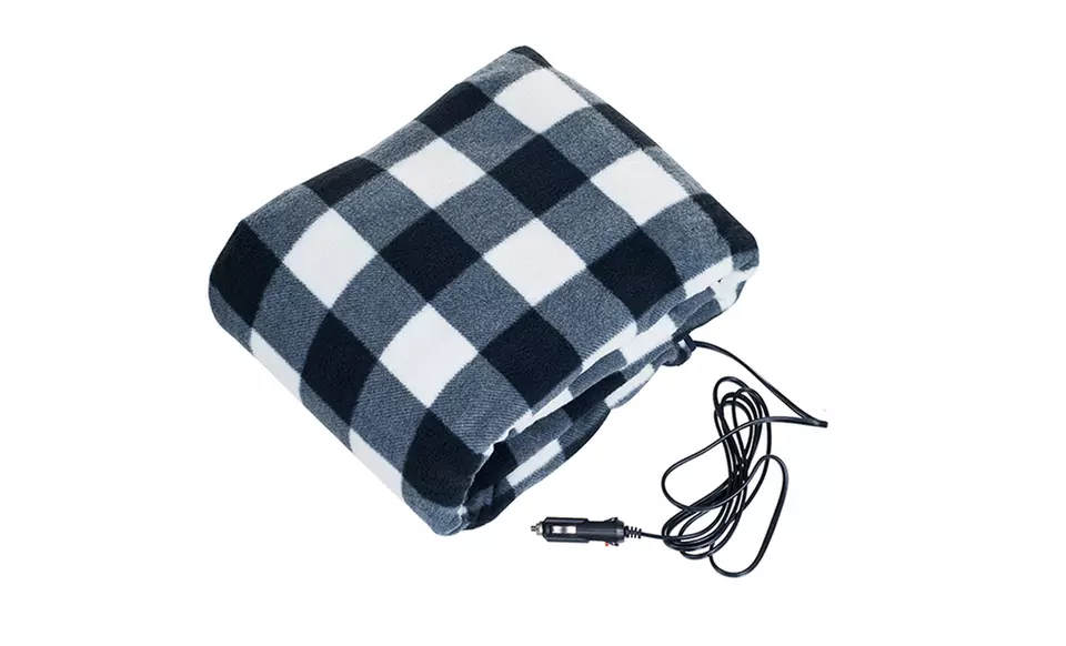 12V Plaid Electric Blanket for Vehicles - Second Medium