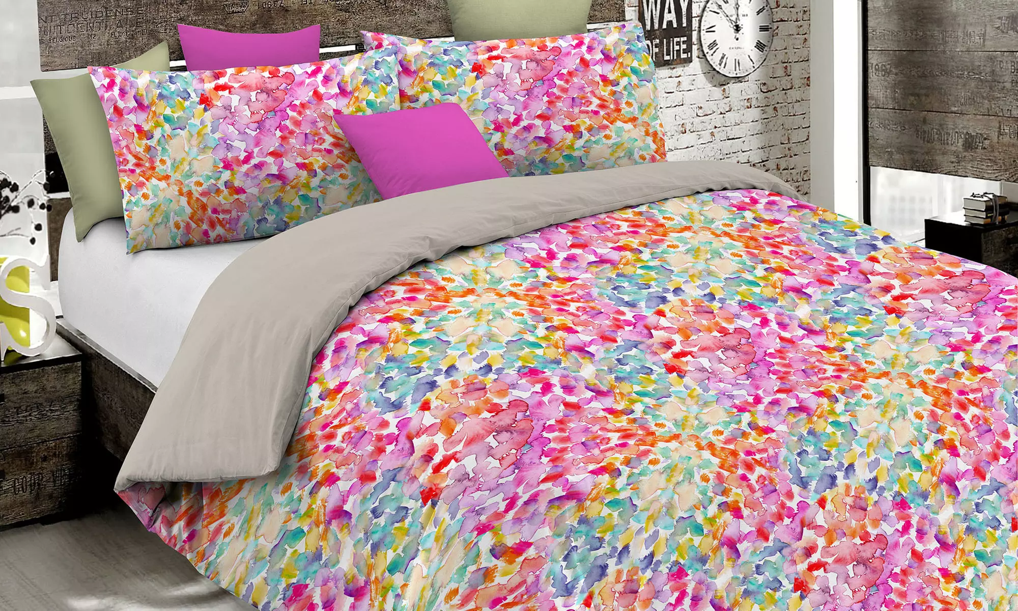 Parure copripiumino Fantasy no stiro Made in Italy