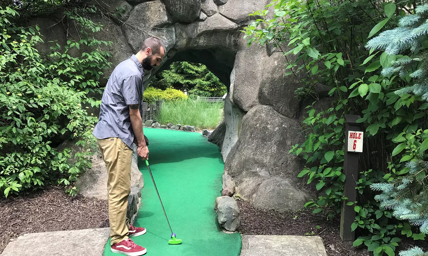 Attempt a Hole-in-One at the Expansive 36-Hole Miniature Golf Course