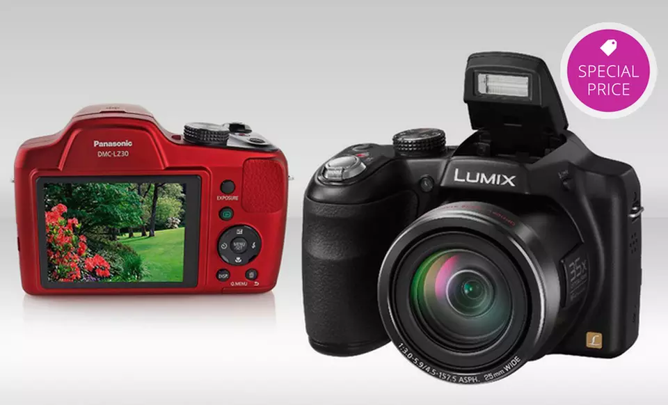 Panasonic LZ30 16MP SLR-Style Camera in Black. - Primary Image