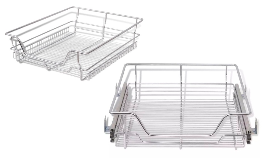 Image 10: Pull-Out Wire Baskets Two-Pack