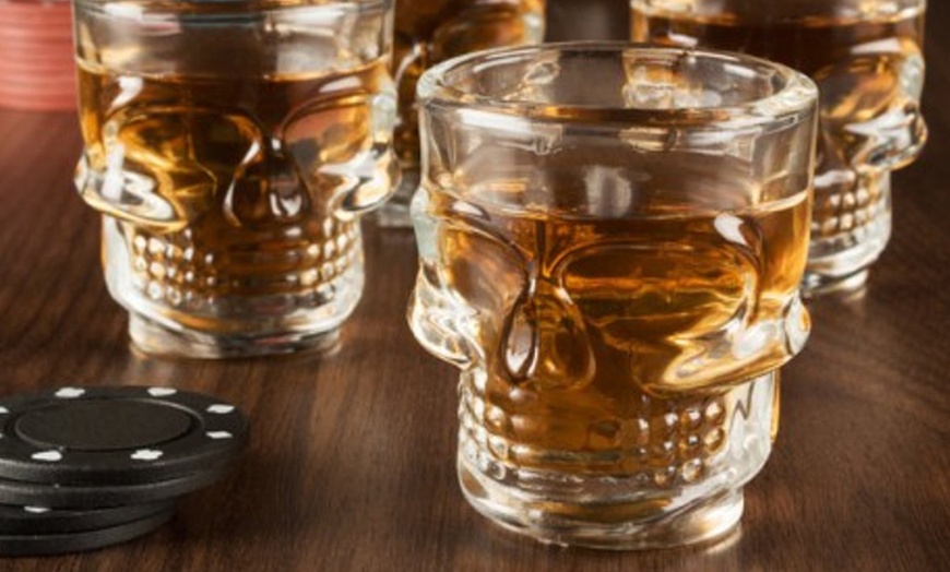 Image 1: Set of 3D Skull Shot Glasses