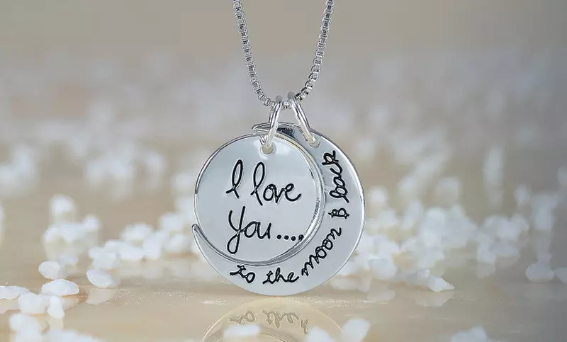 One, Two, or Three I Love You to the Moon and Back Necklaces from MonogramHub (Up to 85% Off) - Primary Image
