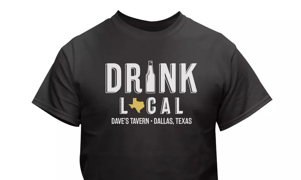 Personalized Drink Local T-shirt (Up to 52% Off) - Primary Image