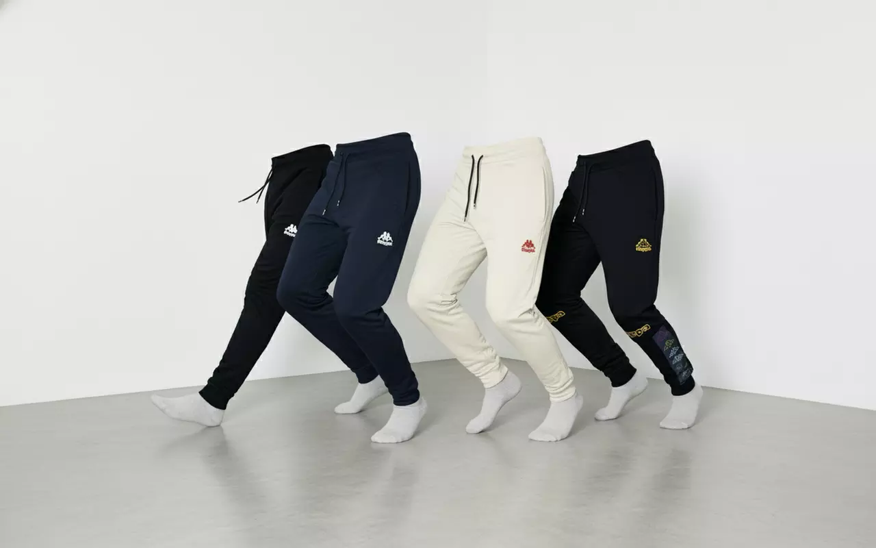 Pantalone uomo Kappa in cotone felpato