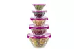 5-Piece Glass Bowl Set with Lids - Second Medium