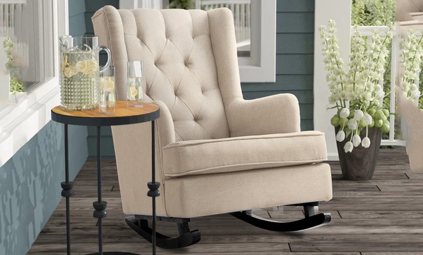 Image 10: Convertible Rocking Armchair