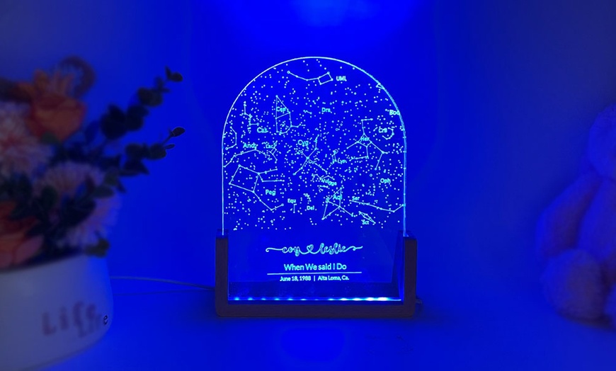 Image 7: Custom Constellation Star Map Night Light 