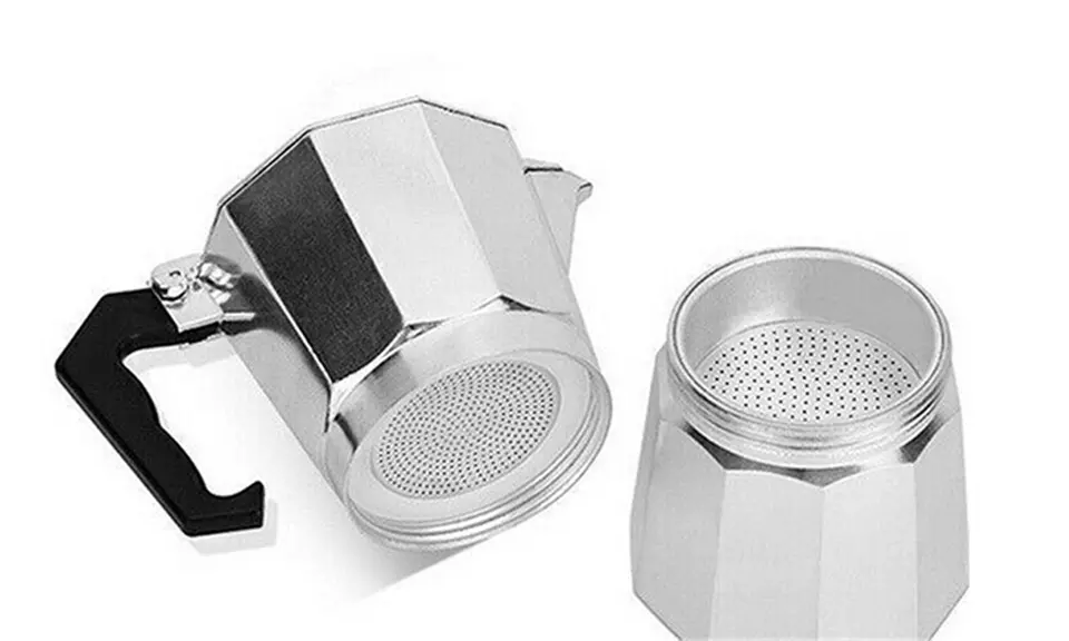 Stovetop Espresso Coffee Maker 1/3/6 Cups Moka Latte Stainless Pot