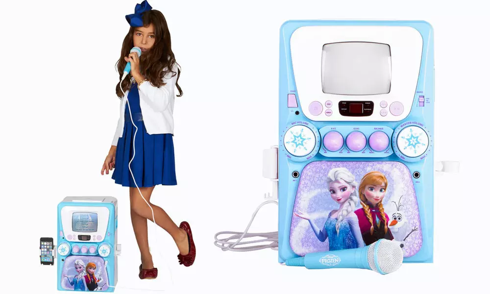 Frozen Elsa and Anna Sing-Along Kids' Deluxe Karaoke Machine - Primary Image