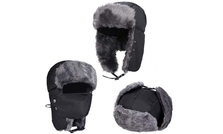 Chapka unisexe avec doublure fausse fourrure