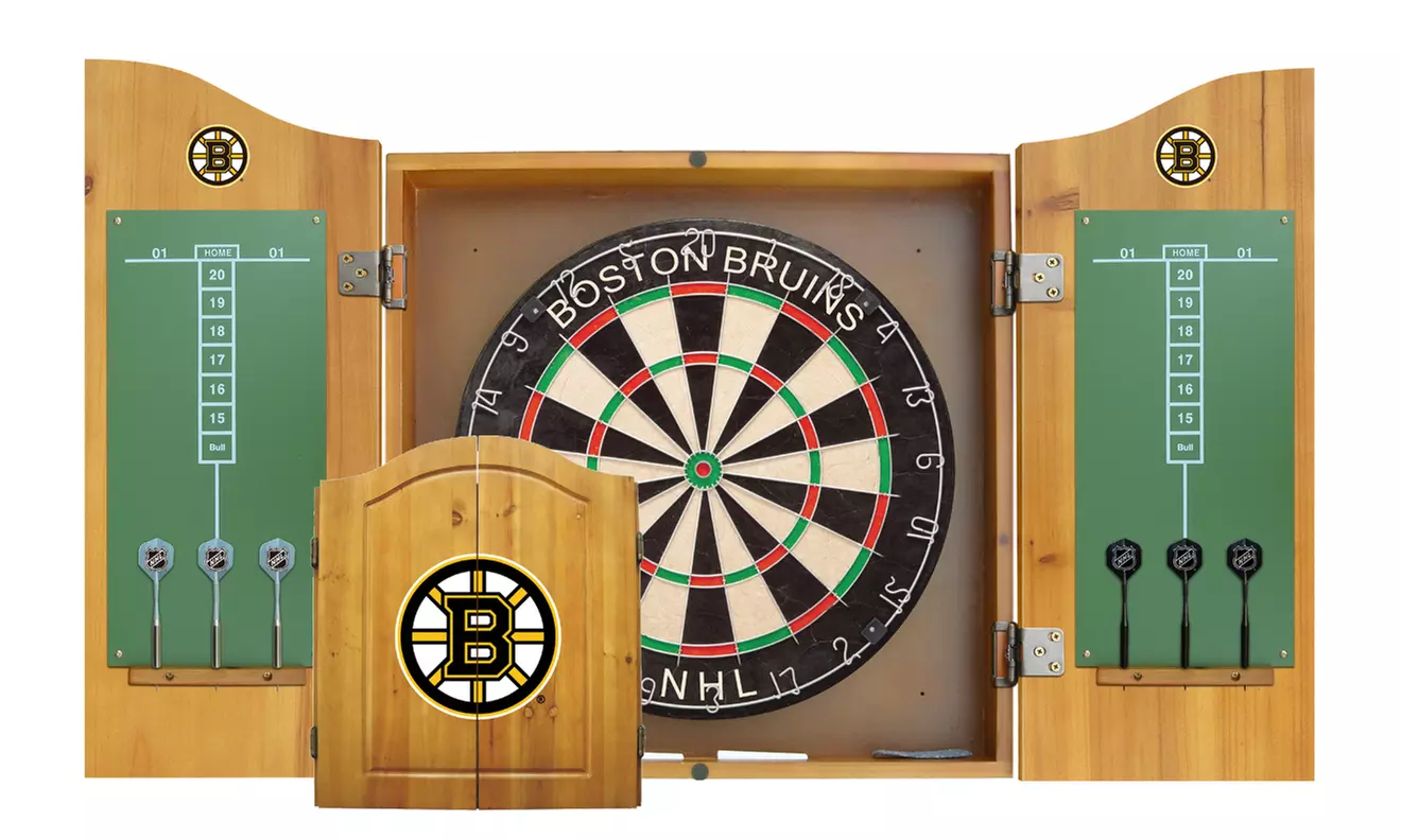 NHL Dart Board Cabinet & Dart Set - Primary Image