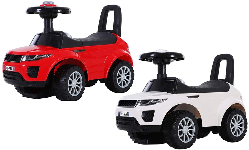 Image 1: HomCom Kids' Ride-On Car Walker