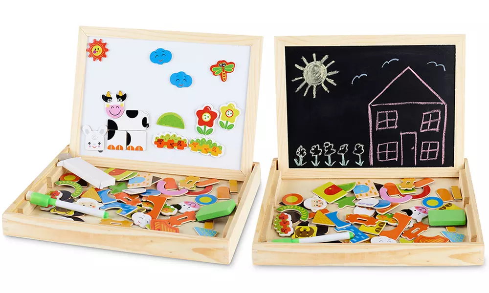 Double-Sided Chalkboard and Magnetic Whiteboard - Primary Image