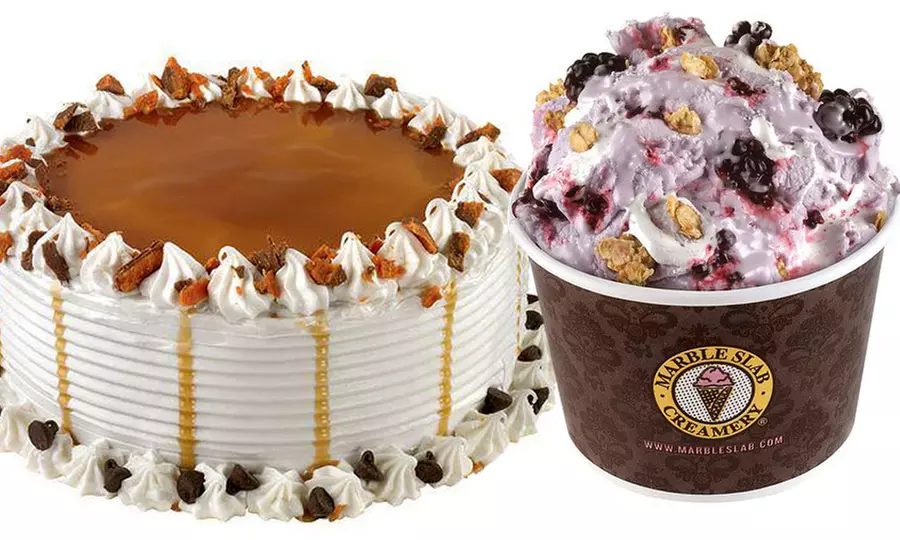 Frozen Treats, Ice Cream Cake, or Pre-Packed Ice Cream at Marble Slab Creamery (Up to 40% Off)   - Primary Image