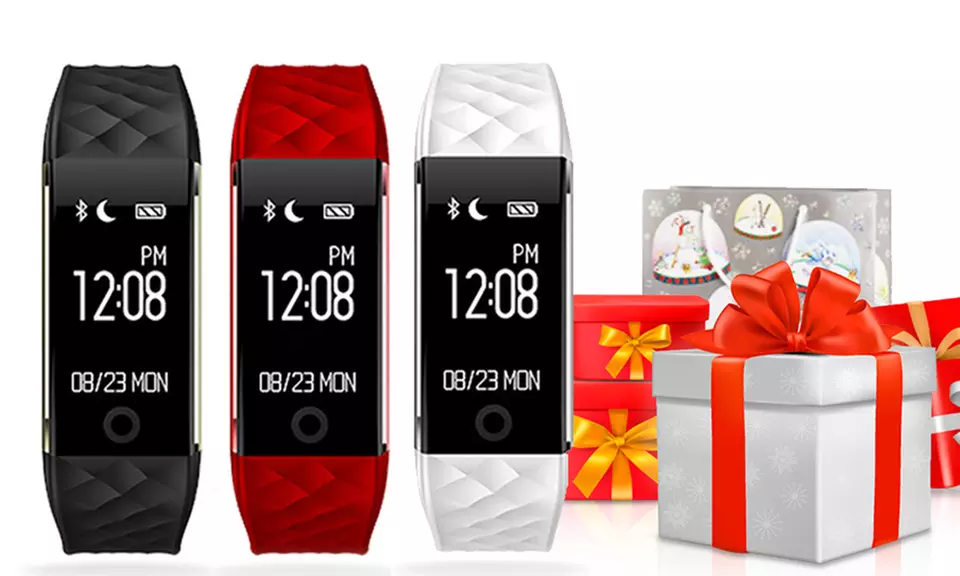 S2 Smartwrist mit OLED-Touchscreen und EazyFit Armband opt.in weihnachtlicher Geschenkverpackung inkl. Versand - Primary Image