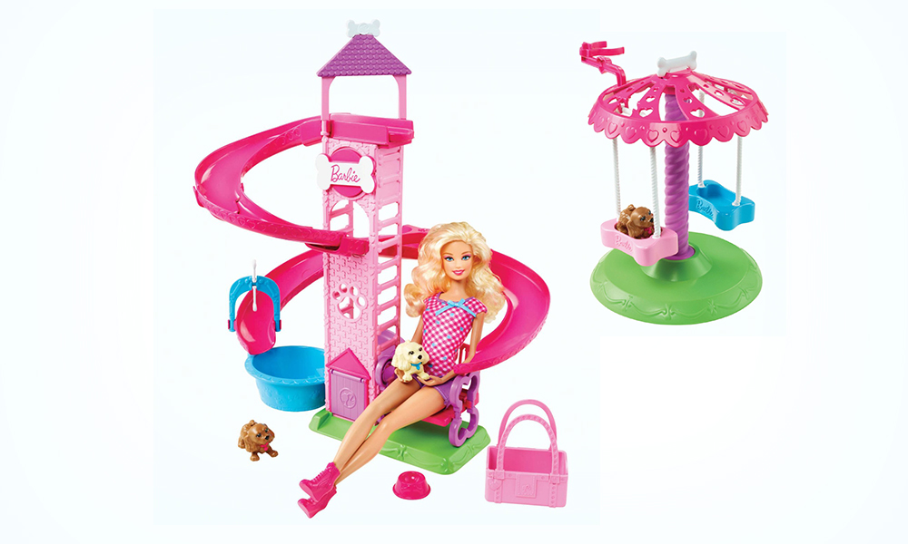 Barbie Slide and Spin Pups Set Groupon Goods