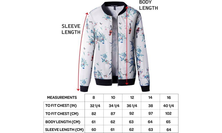 Image 2: Blu Apparel Floral Bomber Jacket